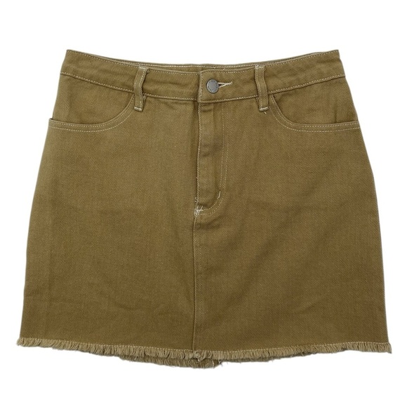 Emory Park Evangeline Cotton Tan Mini Skirt Size Small NWT - Picture 1 of 12